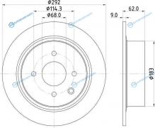 ND2046K Диск тормозной | зад