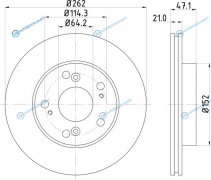 ND8012K Диск тормозной | перед