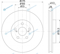 ND1019 Диск тормозной | перед