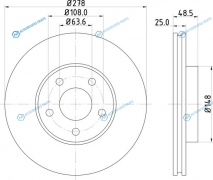 ND5019K Диск тормозной | перед