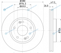 ND6037 Снят с производства Диск тормозной | перед