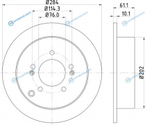 ND6038K Диск тормозной | зад