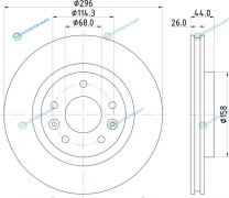 ND2049K Диск тормозной | перед
