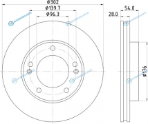 ND6059K Диск тормозной | перед