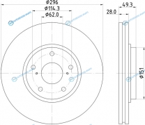 ND1086K Диск тормозной | перед