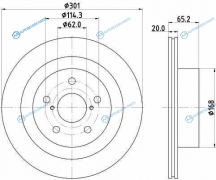 ND1139K Диск тормозной | зад