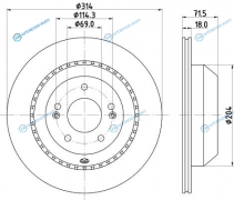 ND6106K Диск тормозной | зад