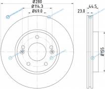 ND6028K Диск тормозной | перед