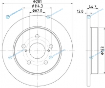 ND1111K Диск тормозной | зад