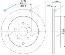 ND9017K Диск тормозной | зад