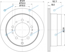 ND1042K Диск тормозной | зад