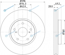 ND1028K Диск тормозной | перед