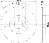 ND2010K Диск тормозной | перед