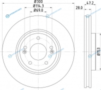 ND6011K Диск тормозной | перед