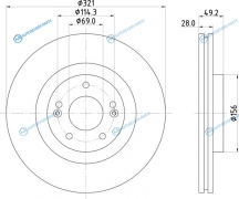 ND6052K Диск тормозной | перед
