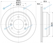 ND6060K Диск тормозной | зад