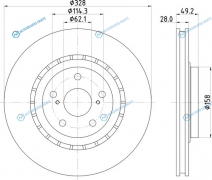 ND1095K Диск тормозной | перед