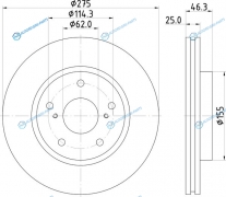 ND1103K Диск тормозной | перед