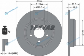 92107403 Диск тормозной с покрытием PRO | зад правлев
