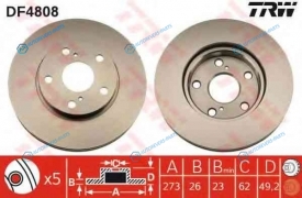 DF4808 Диск тормозной | перед