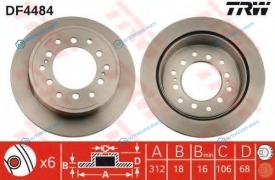DF4484 Диск тормозной | зад