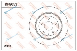 DF8053 Диск тормозной | зад
