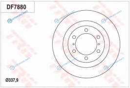 DF7880S Диск тормозной | перед