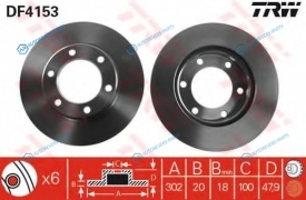DF4153 Диск тормозной | перед