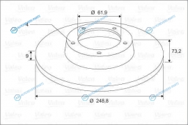 297303 Диск тормозной | зад