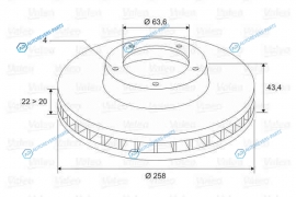297560 Диск тормозной | Перед