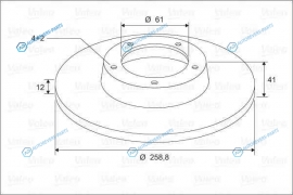 297802 Диск тормозной | Перед