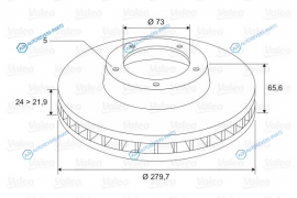 297043 Диск тормозной | Перед