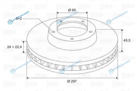 297276 Диск тормозной | Перед