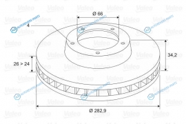 297693 Диск тормозной | Перед