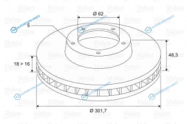297686 Диск тормозной | Перед