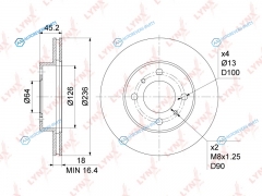 BN-1087 Диск тормозной | перед