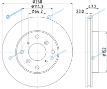 ND8028K Диск тормозной | перед