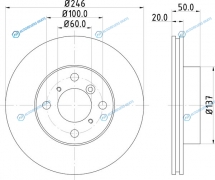 ND9007 Диск тормозной | перед