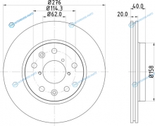 ND9002K Диск тормозной | перед
