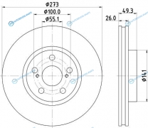 ND1132K Диск тормозной | перед