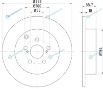 ND1006K Диск тормозной | зад