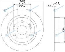 ND8006K Диск тормозной | зад