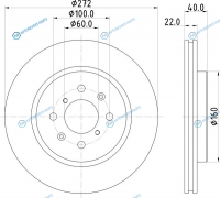 ND9013K Диск тормозной | перед
