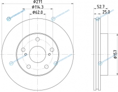 ND1069K Диск тормозной | перед