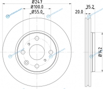ND1109 Диск тормозной | перед