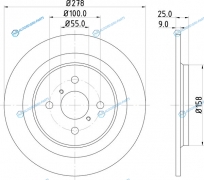 ND1091K Диск тормозной | зад