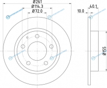 ND5006K Диск тормозной | зад