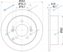 ND6002K Диск тормозной | зад