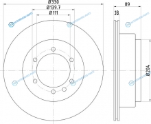 ND2007K Диск тормозной | зад