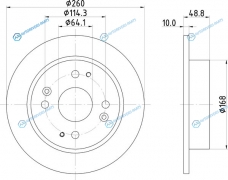 ND8019K Диск тормозной | зад